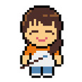 なるけみちこ - コンポーザー ドット絵 ラバーストラップ